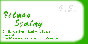 vilmos szalay business card